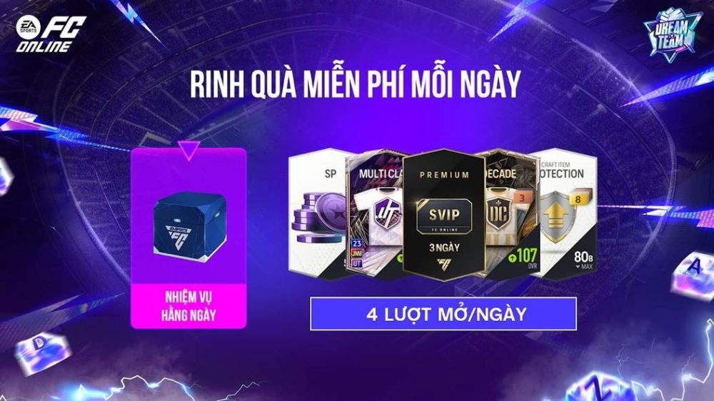 Điểm danh các phần quà có thể nhận trong sự kiện Dream Team