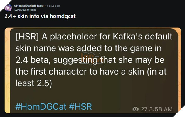 Honkai: Star Rail Bi Ro Ri Tin Tuc Ve Mot Trang Phuc Moi Cho Kafka Va Mot So Nhan Vat Khac 2 Kafka Honkai Star Rail