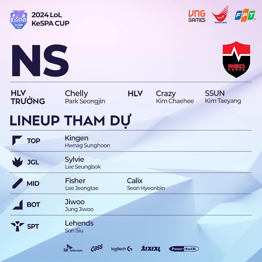 kespa-ns Đội hình 12 đội tuyển tham dự KeSPA Cup 2024: Chovy và Showmaker có mặt, Lazyfeel thay Teddy kespa ns