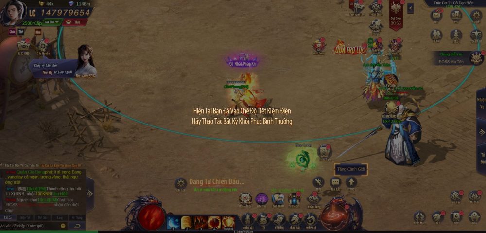 Chế độ tiết kiệm điện của game Kiếm Vũ