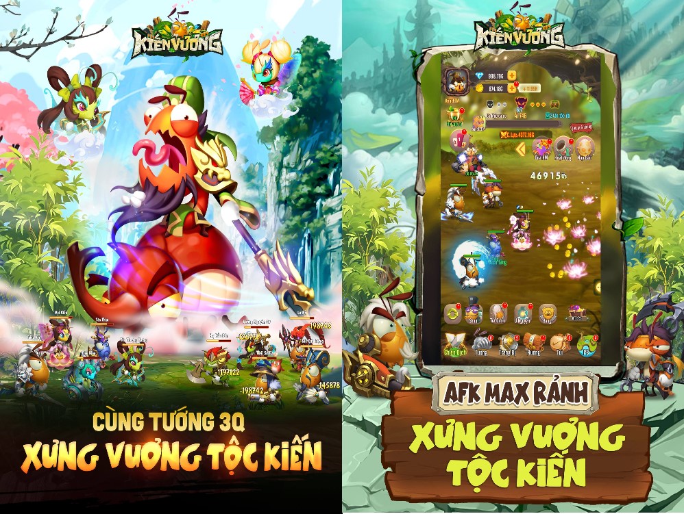 Hóa thân thành kiến vương trong game Kiến Vương 3Q
