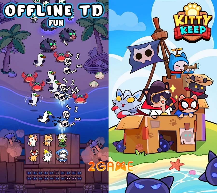 kitty-keep-ios-android-5 Kitty Keep – Dùng những chú mèo đáng yêu để bảo vệ lâu đài bãi biển của bạn kitty keep ios android 5