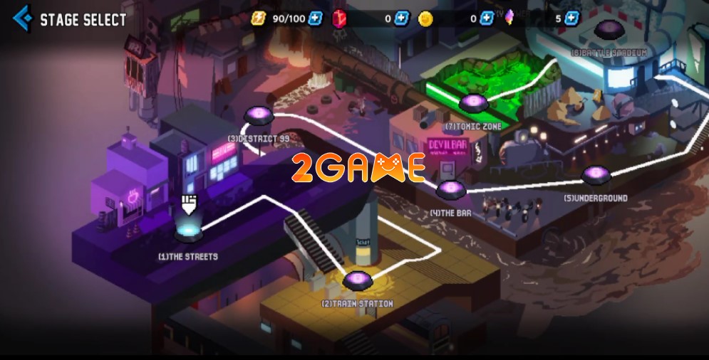 Chế Độ Phiêu Lưu trong KryptoFighters cho người chơi đi chiếm các khu vực trong thành phố