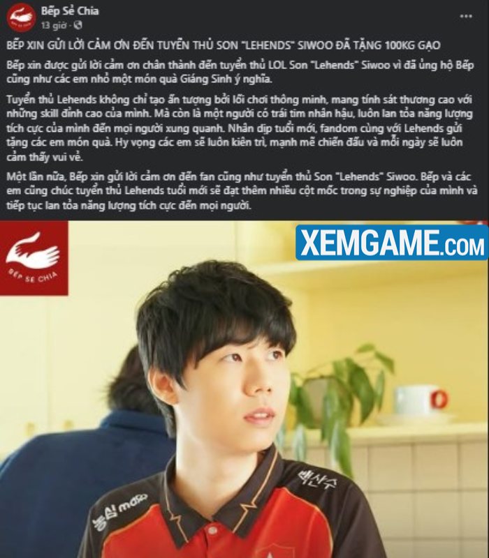 Ấm lòng fan Lehends ủng hộ 100 Kg gạo cho tổ chức thiện nguyện “Bếp Sẻ Chia” lehends bep se chia