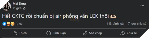 LMHT: Mai Dora bat ngo dang thong bao khien cong dong, dac biet la fan T1 hoang mang 2 LMHT: Mai Dora bất ngờ đăng thông báo khiến cộng đồng, đặc biệt là fan T1 hoang mang