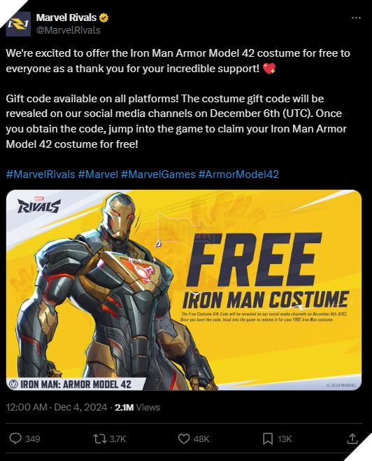 Marvel Rivals Hua Hen Tang Skin Cho Nguoi Ham Mo Iron Man Vao Ngay Phat Hanh Game Marvel Rivals Hứa Hẹn Tặng Skin Cho Người Hâm Mộ Iron Man Vào Ngày Phát Hành Game