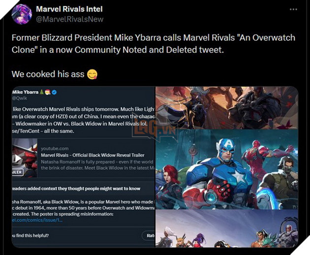 Cuu giam doc Blizzard da xeo cho rang Marvel Rivals la ban sao chep cua Overwatch 3 Cựu giám đốc Blizzard đá xéo cho rằng Marvel Rivals là bản sao chép của Overwatch 3