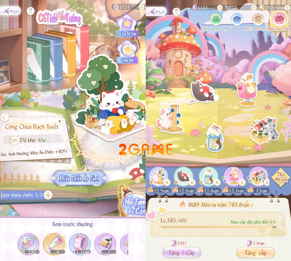 me-and-meo-be-meo-cua-toi-3 Me and Meo: Bé Mèo Của Tôi Tính năng cổ tích trong game tăng rất nhiều sức ảnh hưởng cho người chơi