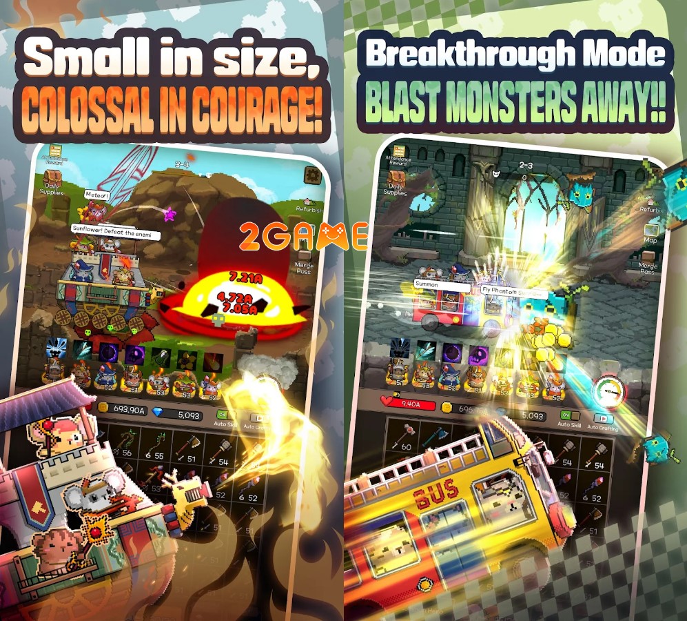 merge-hamster-3 MERGE HAMSTER Thay đổi ngoại hình chiếc xe chiến đấu để khám phá những lối chơi mới lạ