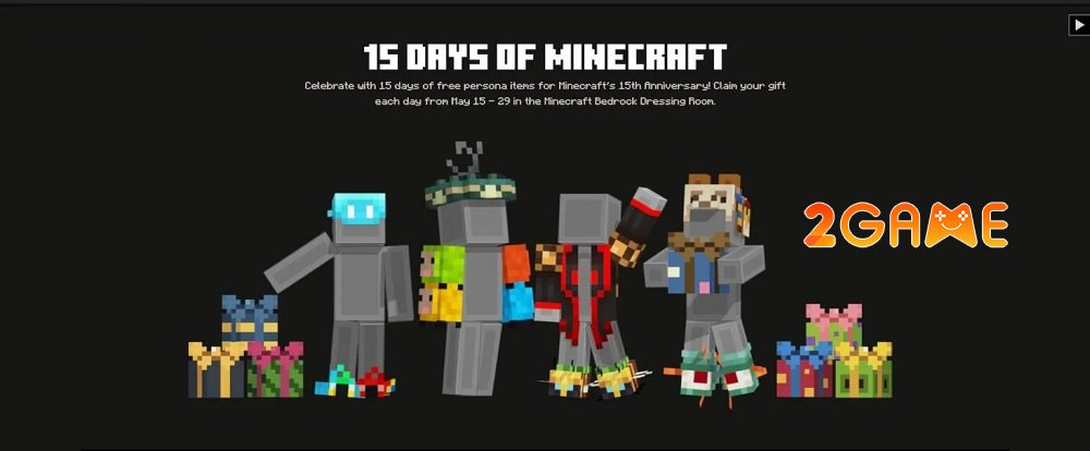 Minecraft kỷ niệm 15 năm với ưu đãi đặc biệt dành cho người chơi mobile minecraft anniversary 1