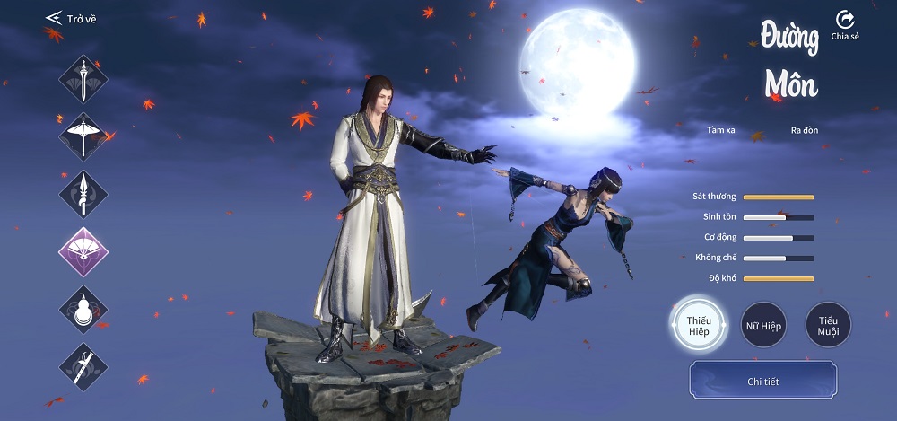 Thiên Nhai Minh Nguyệt Đao VNG: Xếp hạng 6 môn phái trong game từ dễ đến khó mon phai 3 6 1