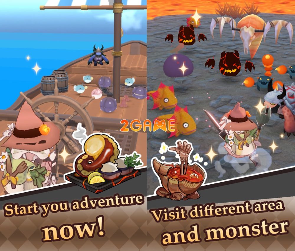 Khám phá thế giới Fantasy đầy màu sắc trong game Idle RPG Monster Cooking Diary