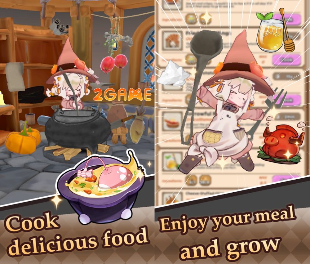 Trong game Monster Cooking Diary có vô số nấu ăn vô cùng độc đáo đang chờ bạn mở khóa