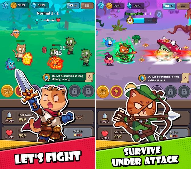 mvjvkdz Cat Legend: Idle RPG War - Tựa game do người Việt sản xuất đã ra mắt thông qua Google Play Store mvjvkdz