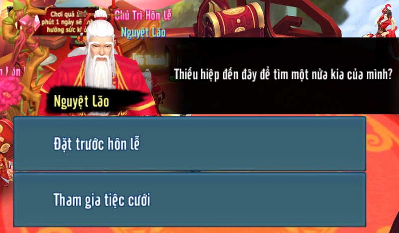 n2refvx Nguyệt Lão trở lại, game thủ Võ Lâm Truyền Kỳ Mobile lại rộn ràng làm đám cưới