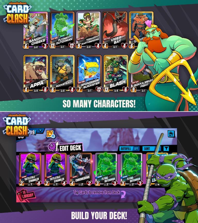 nedzset Nickelodeon Card Clash - Trò chơi thẻ bài chiến thuật với hình ảnh và hoạt họa ấn tượng đã chính thức mở cửa nedzset