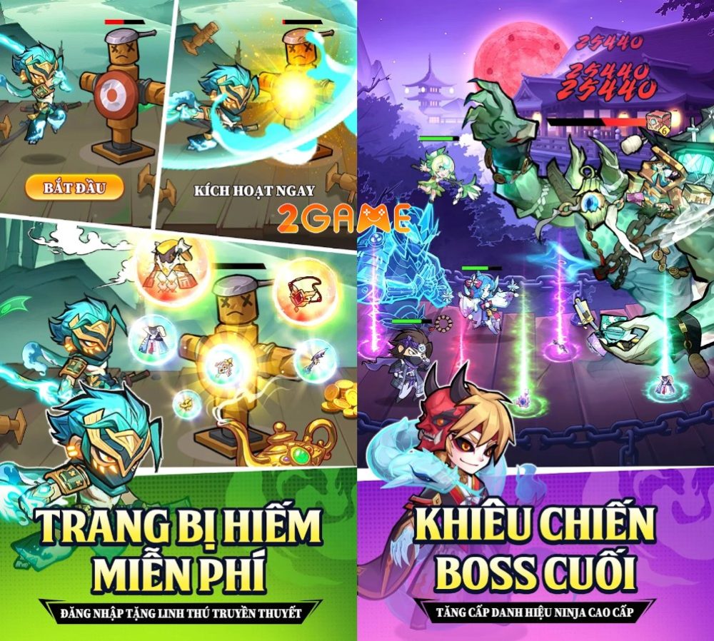 Lối chơi đơn giản với đồ họa dễ thương Ninja Tiến Lên