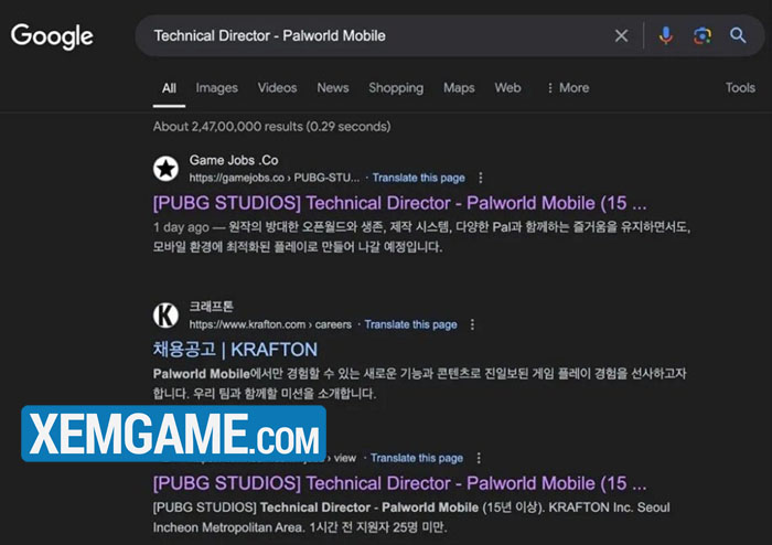 Có thông tin Palworld Mobile sẽ do KRAFTON, cha đẻ PUBG phát triển palworld mobile dev job 2