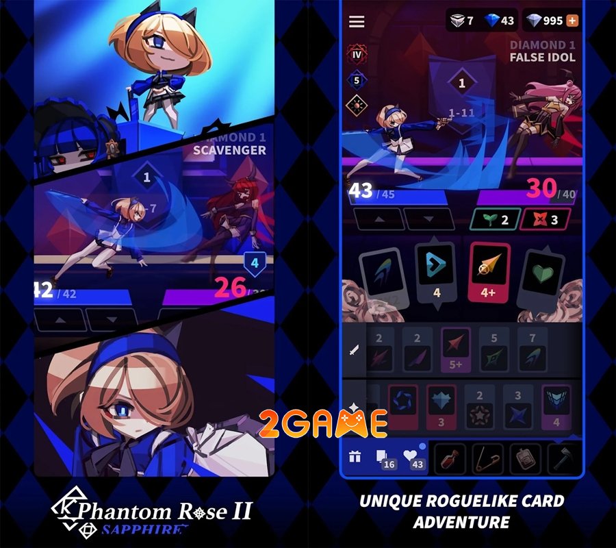 Phantom Rose II Sapphire – Thêm một tựa game chiến thuật thẻ bài roguelike được chuyển thể sang mobile phantom rose ii 1