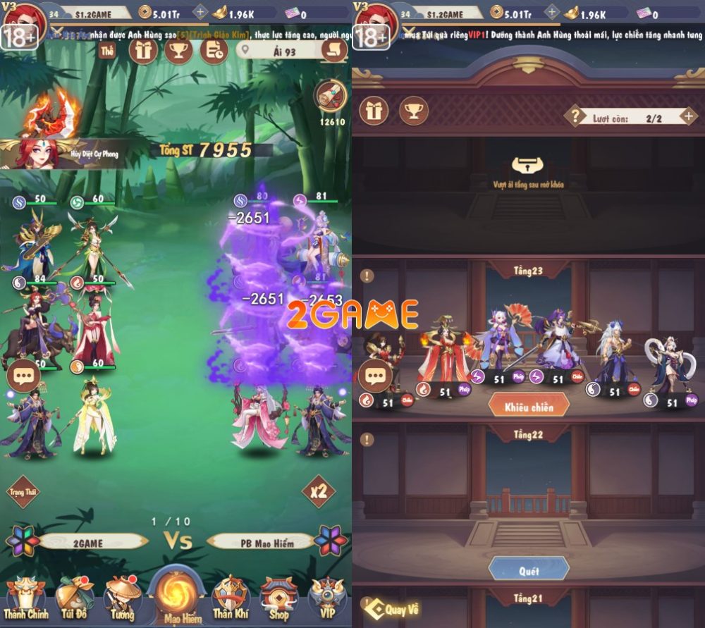 phong-than-luc-5 Tham gia nhiều trận chiến cùng lúc trong game Phong Thần Lục