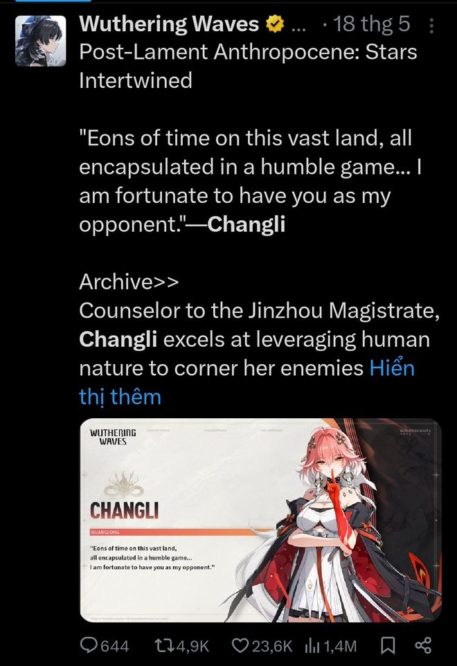 Vừa nhá hàng 2 nhân vật mới, Wuthering Waves đã phải đối mặt với nguy cơ “lỗ nặng”?- Ảnh 4. Vừa nhá hàng 2 nhân vật mới, Wuthering Waves đã phải đối mặt với nguy cơ “lỗ nặng”?- Ảnh 4.