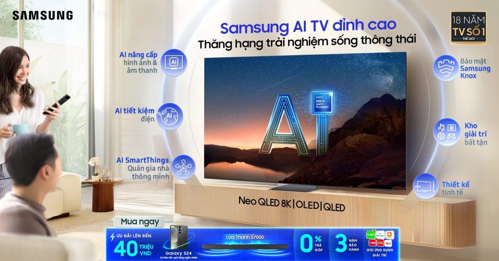 Samsung AI TV khẳng định vị thế số 1, thăng hạng trải nghiệm sống thông thái cho người dùng- Ảnh 2.