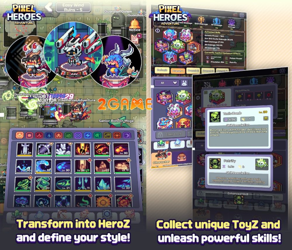 pixel-heroes-adventure-mmo-2 Pixel Heroes Adventure MMO Lối chơi độc đáo đang được các game thủ quan tâm