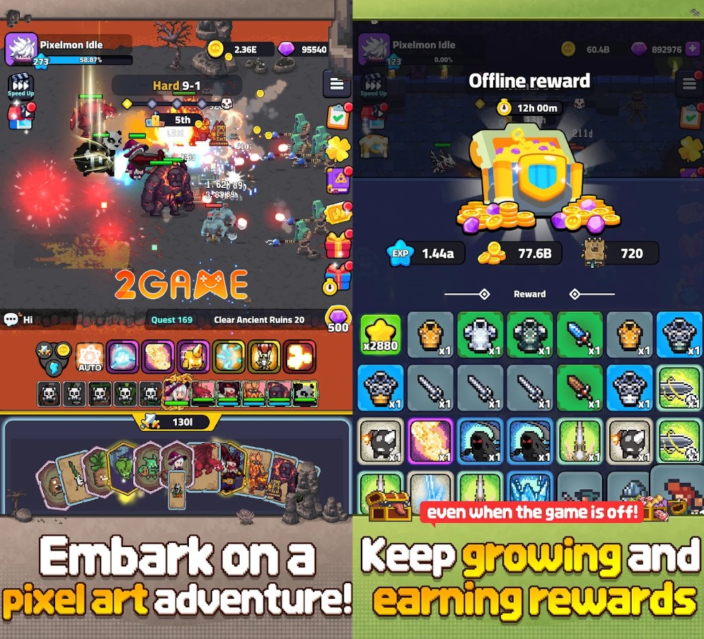 Pixelmon Idle – Game nhàn rỗi cực chill với lối chơi giải trí pixelmon idle 3
