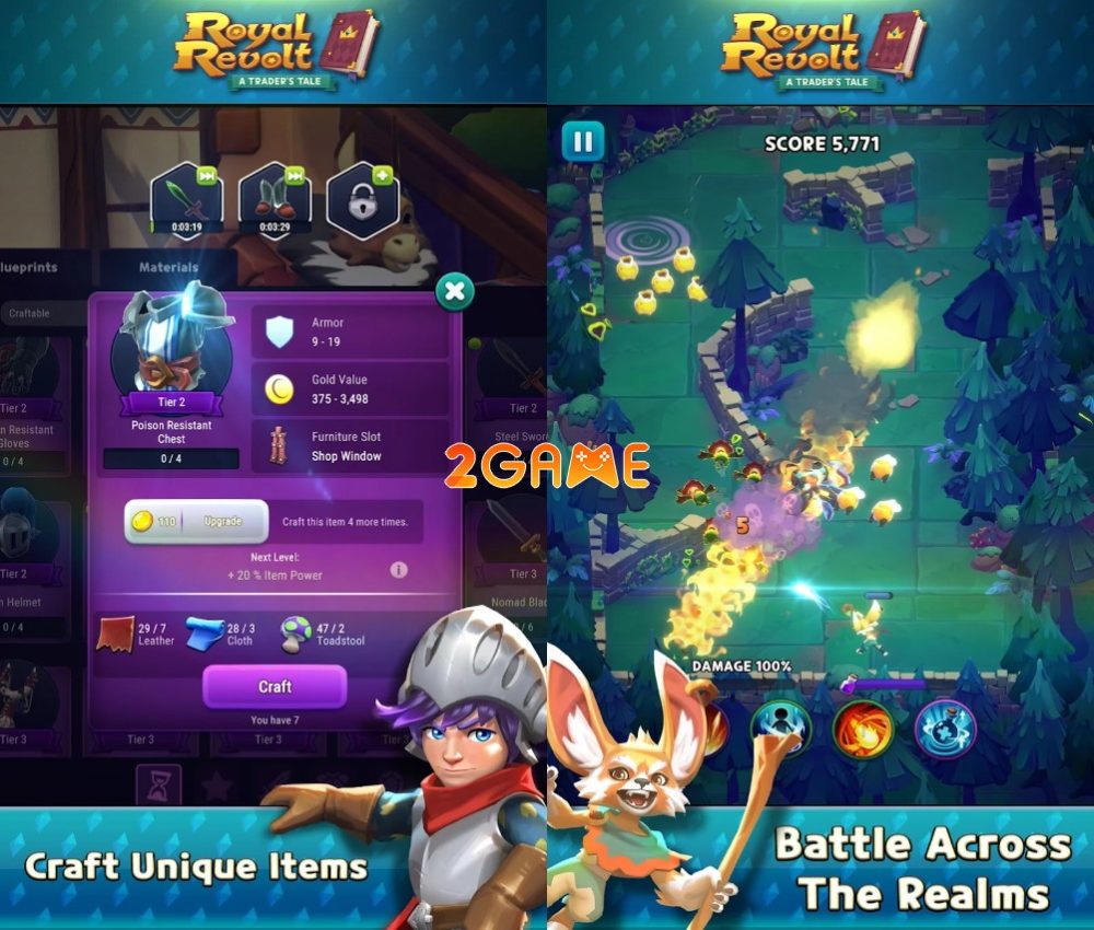 Thu thập các vật phẩm quý hiếm trong chế độ nhập vai hành động Royal Revolt: A Trader's Tale