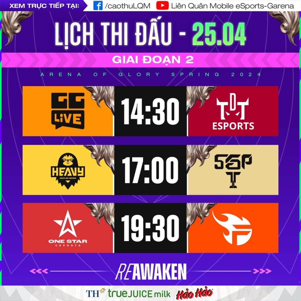 s2 Liên Quân Mobile: Lịch thi đấu giai đoạn 2 - vòng bảng ĐTDV Mùa Xuân 2024 s2