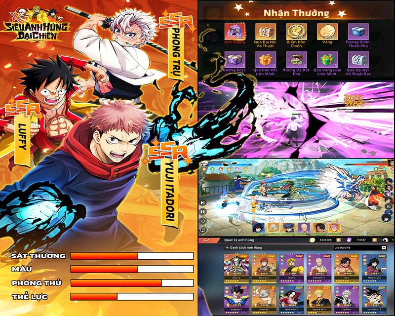 Siêu Anh Hùng Đại Chiến: Game đa vũ trụ anime 3D đều tiên tại Việt Nam mở Alpha Test