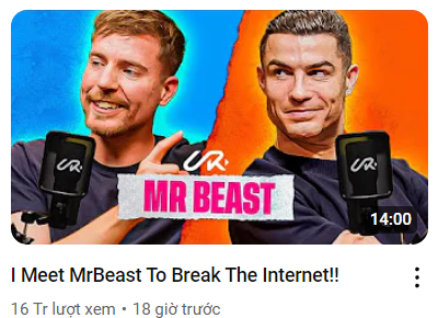 Chỉ một câu nói, MrBeast khiến Ronaldo