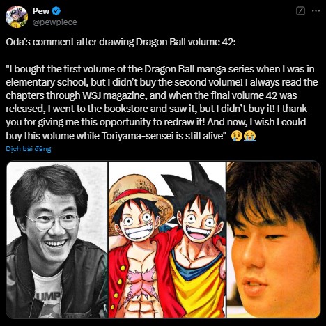 Tác giả One Piece kể lời thú nhận đau lòng về Dragon Ball trên bìa tập cuối- Ảnh 1. Tác giả One Piece kể lời thú nhận đau lòng về Dragon Ball trên bìa tập cuối- Ảnh 1.