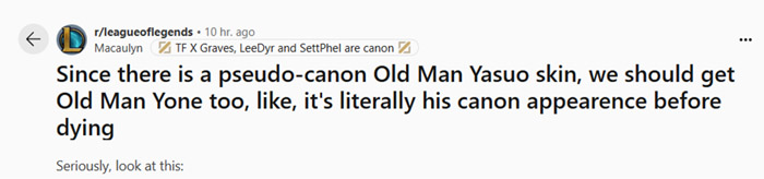 LMHT: Cộng đồng thắc mắc vì sao không có skin Yone “già gân” như Yasuo? screenshot 2 3