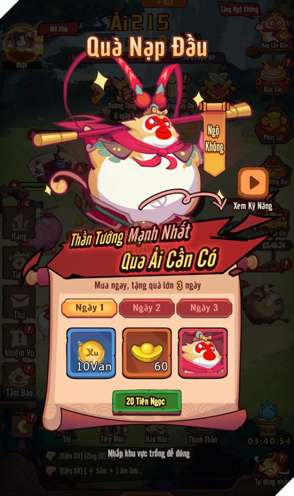 Choi Tay Du Beo VNG - Nhan phuc loi tan thu tha ga 4 Chơi Tây Du Béo VNG - Nhận phúc lợi tân thủ thả ga 4