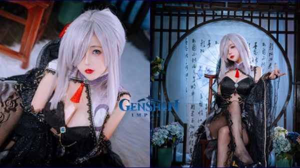 Rinaijiao hóa thân thành Shenhe trong Genshin Impact với phiên bản "Bóng đêm" quyến rũ 27 Rinaijiao hóa thân thành Shenhe trong Genshin Impact với phiên bản "Bóng đêm" quyến rũ shenhe genshin impact cosplayjpg