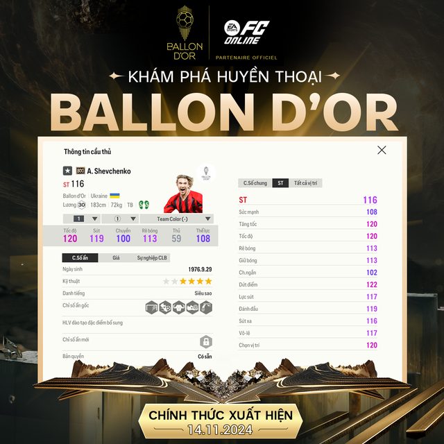 FC Online tung dòng thẻ Ballon d’Or tôn vinh dàn huyền thoại bóng đá thế giới- Ảnh 11. FC Online tung dòng thẻ Ballon d’Or tôn vinh dàn huyền thoại bóng đá thế giới- Ảnh 11.