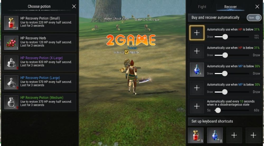 silkroad-online-origin-mobile-4 Tính năng tự động trong game Silkroad Online Origin Mobile sẽ giúp người chơi khá nhiều trong việc đánh quái và làm nhiệm vụ