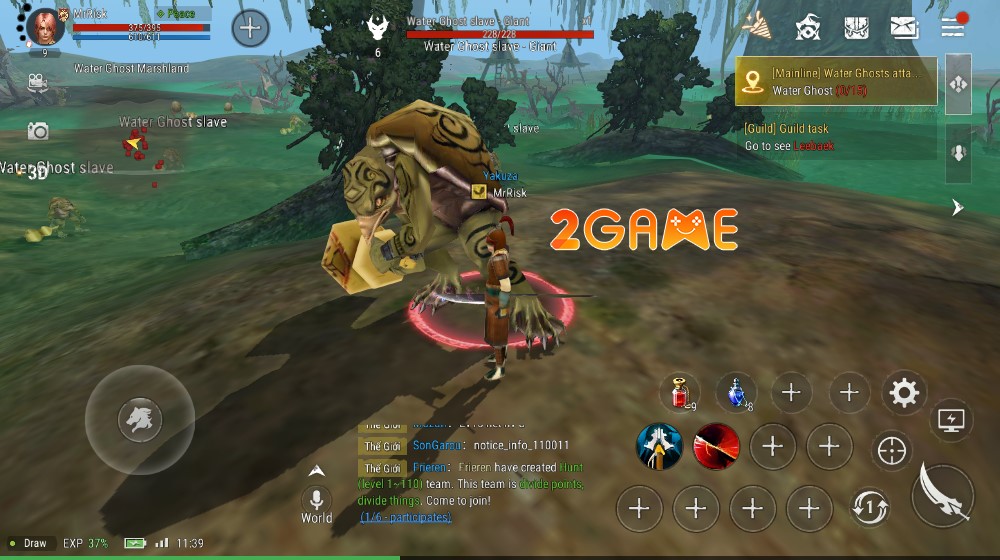 silkroad-online-origin-mobile-5 Trong game Silkroad Online Origin Mobile sẽ có vài con quái và boss tự động tấn công sẽ tiễn bạn về thành một cách nhanh chóng