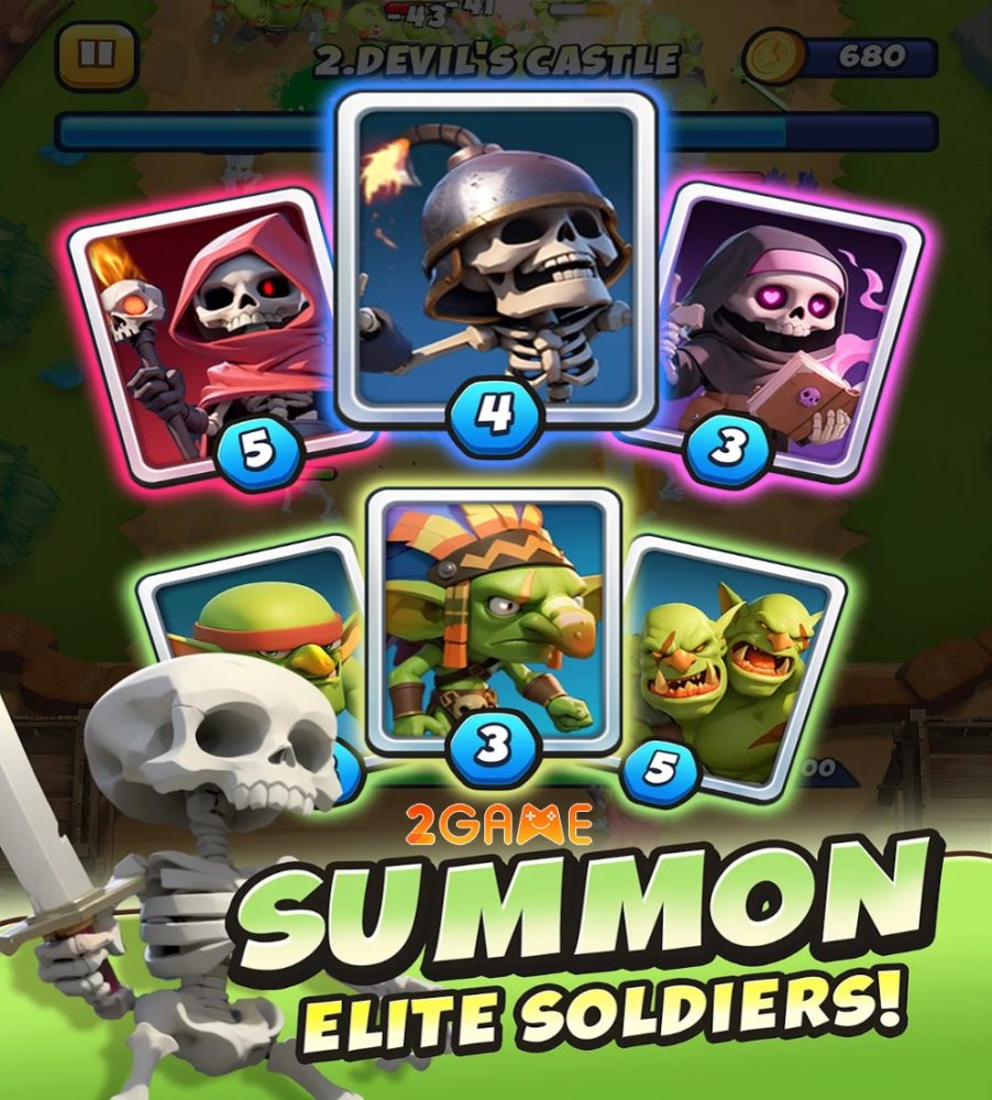 Skull Rush – Bảo vệ vương quốc cùng các bộ xương ngộ nghĩnh skull rush 3