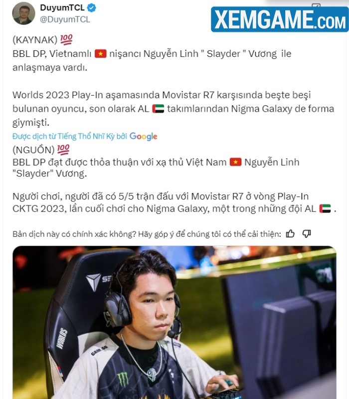 LMHT: Hé lộ bến đỗ mới của Xạ Thủ Slayder ở TCL – Thổ Nhĩ Kỳ slayder sang tcl