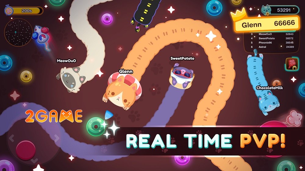 Snaky Cat – Tựa game battle royale theo công thức rắn cổ điển snaky cats android ios 1