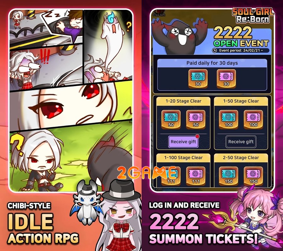 Soul Girl Re:Born – Tái sinh làm trùm băng đảng trong game idle RPG isekai soul girl reborn ios android 1