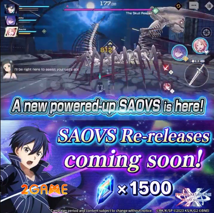 sword-art-online-variant-showdown-re-release-3 Sword Art Online Variant Showdown sẽ được phát hành lại sau hơn một năm bảo trì sword art online variant showdown re release 3