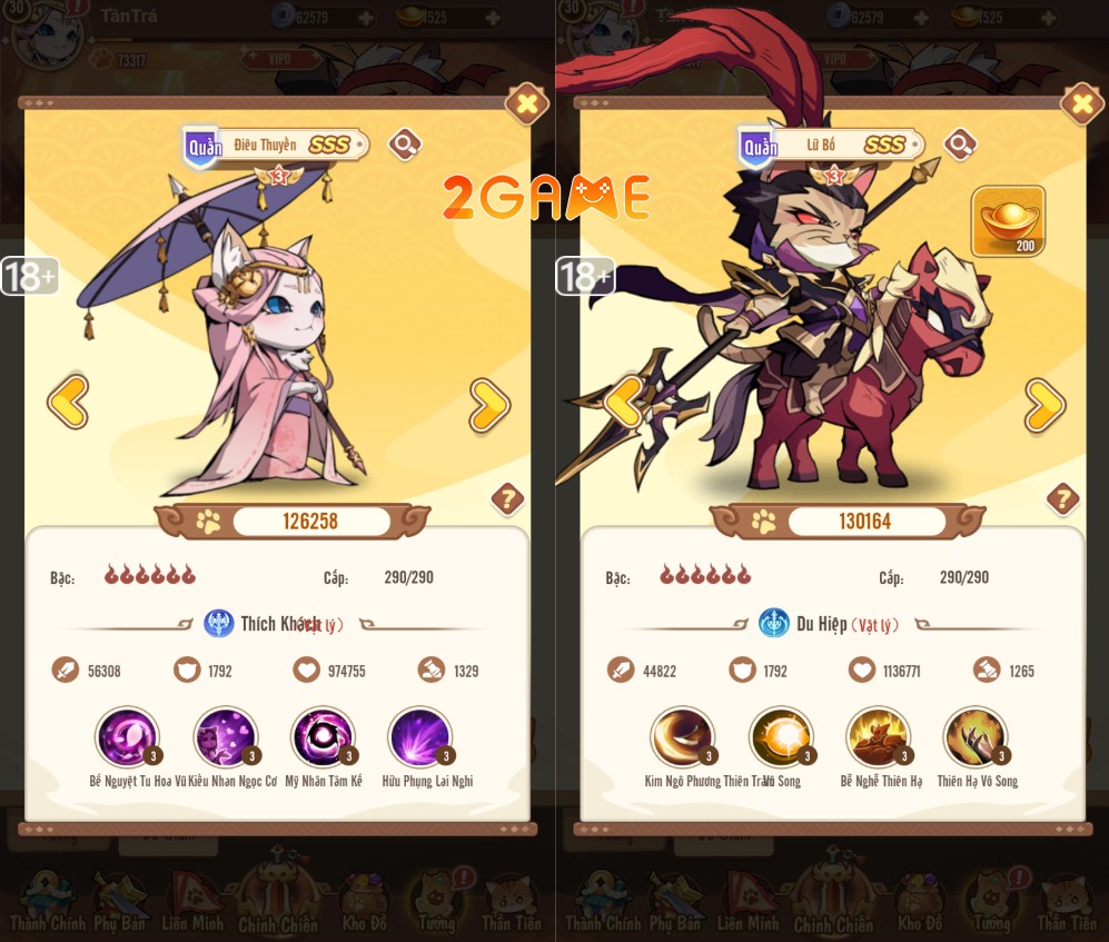 tam-quoc-meo-sohagame-1 Tạo hình Điêu Thuyền và Lữ Bố trong game Tam Quốc Mèo SohaGame