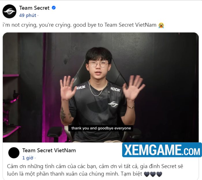 team-secret-giai-the Toàn bộ thành viên nói lời tạm biệt, Team Secret Việt Nam giải thể? team secret giai the
