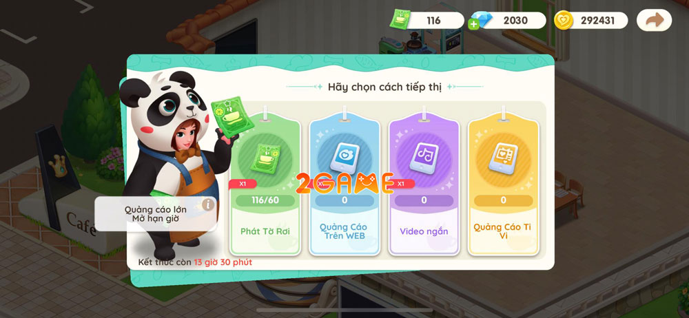 Hello Café VNG – Game mô phỏng có đồ họa đáng yêu và nhiều hoạt động nhất tháng 4? tiep thi hello cafe vng