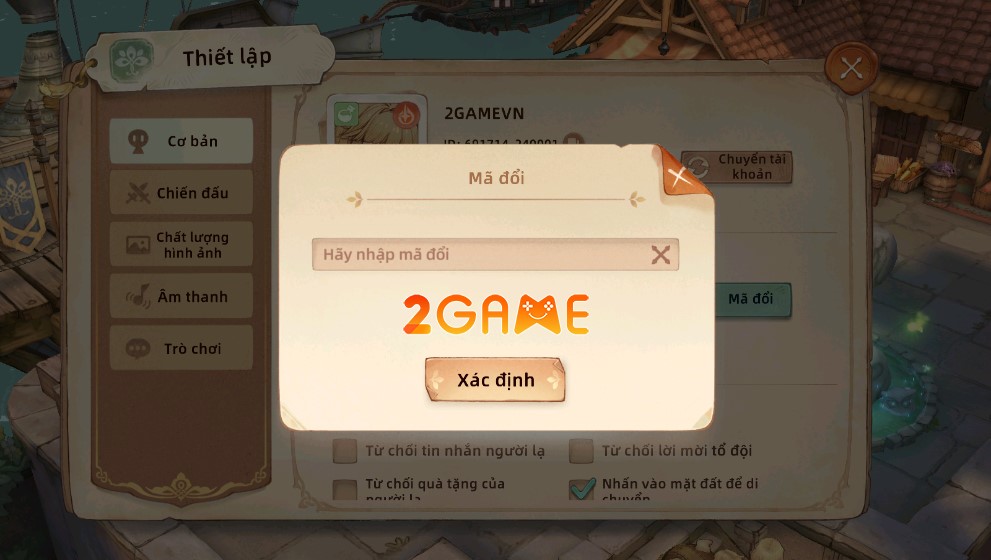Cách nhập code Tree Of Savior: Neverland đơn giản