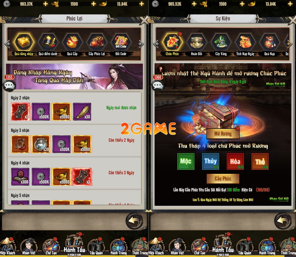 tuyet-dai-kiem-vuong-mobile-5 Hoạt động trong game Tuyệt Đại Kiếm Vương Mobile vô cùng đa dạng