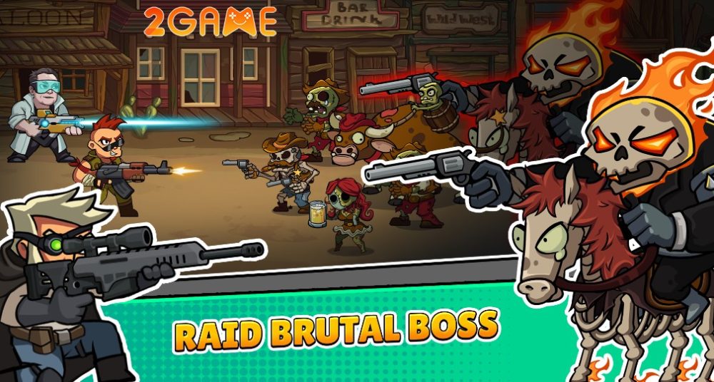 Chiến đấu với những tên trùm khổng lồ trong game Undead Land: Zombie Roadkill